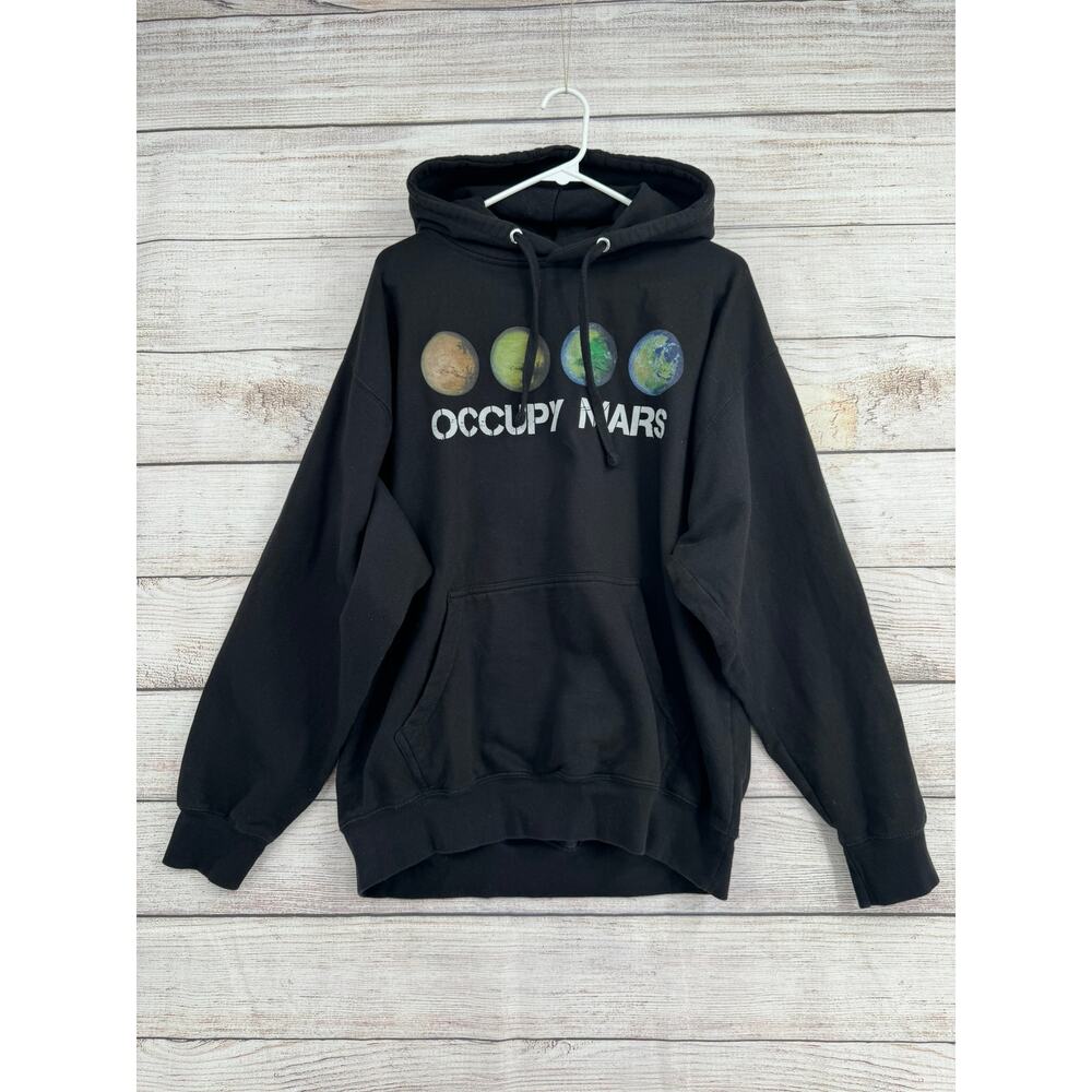 Space X Occupy Mars Hoodie Sweatshirt Adult XL Black Elon Musk